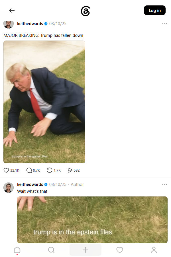 Screenshot of @keithedwards's post