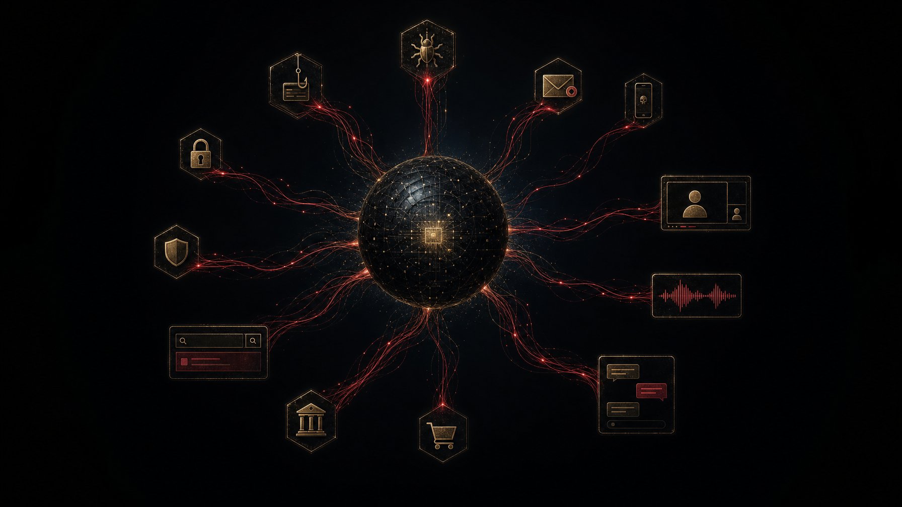 The AI fraud epidemic — multiple attack vectors from a central AI brain