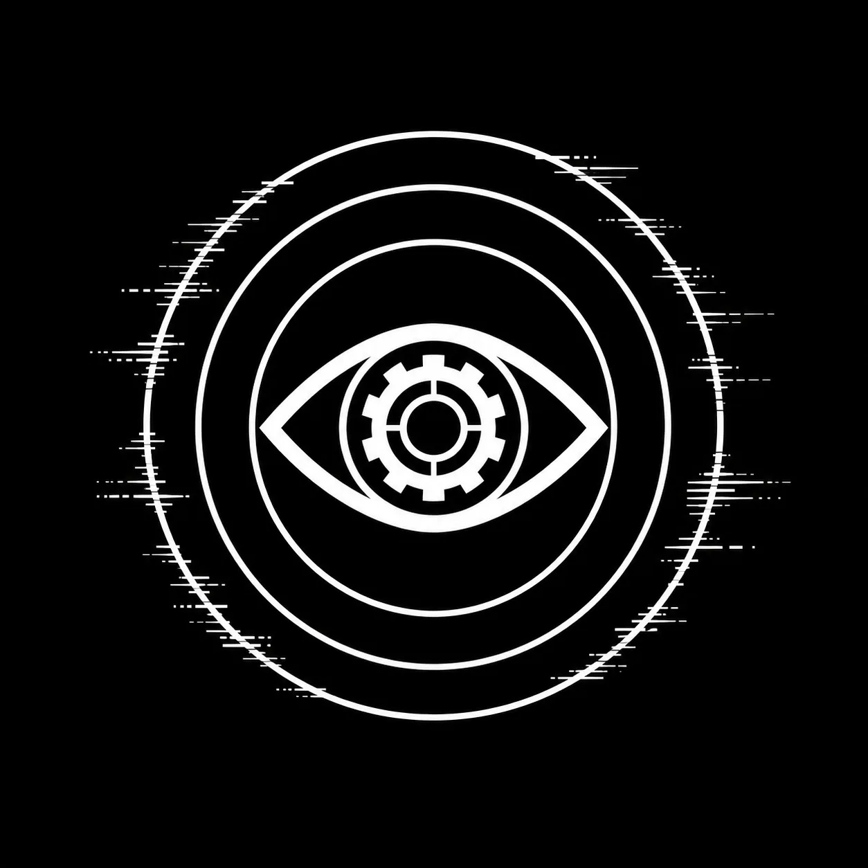 Deceit avatar: an eye set in a gear and concentric rings
