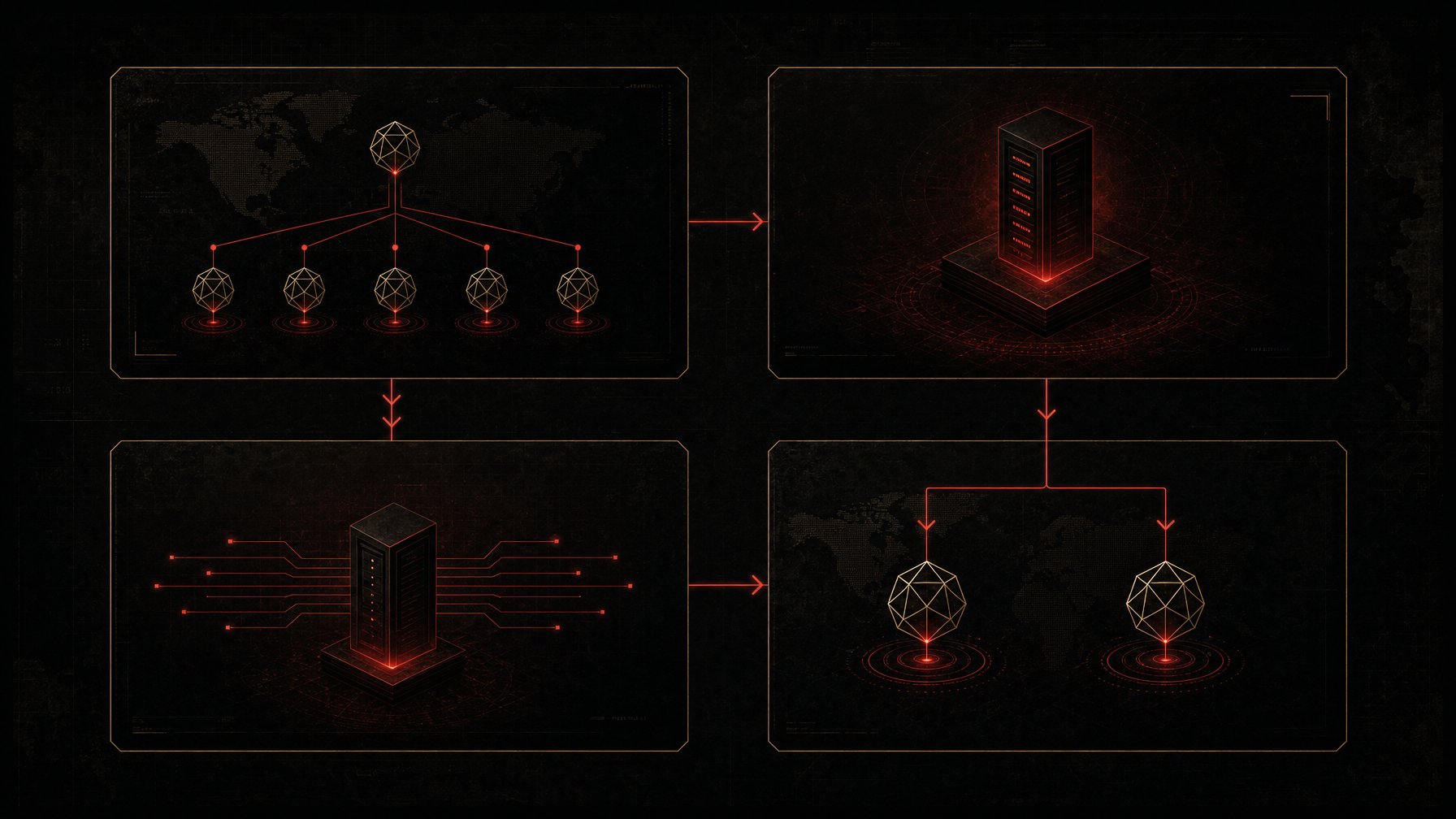 Four-tier malware infrastructure map