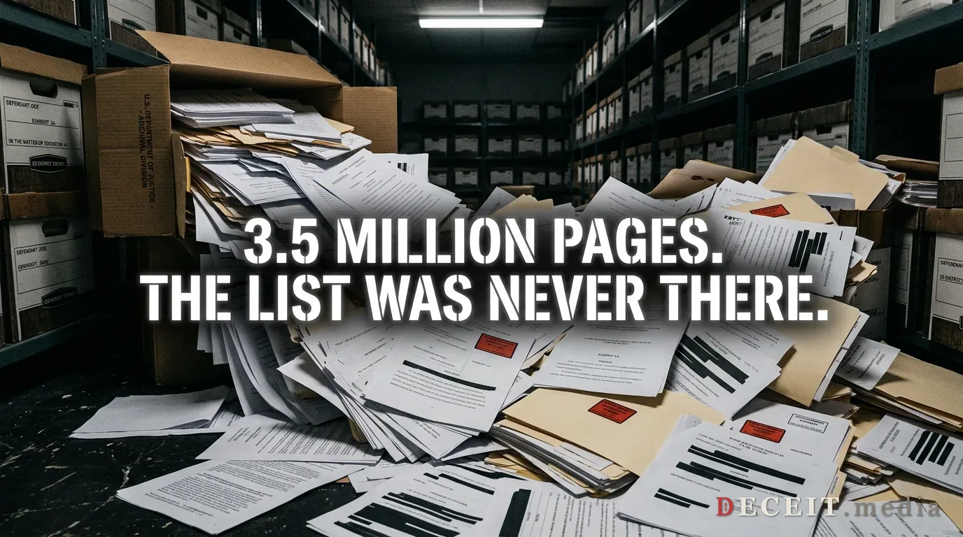 3.5 million pages released by the DOJ, with no client list among them.