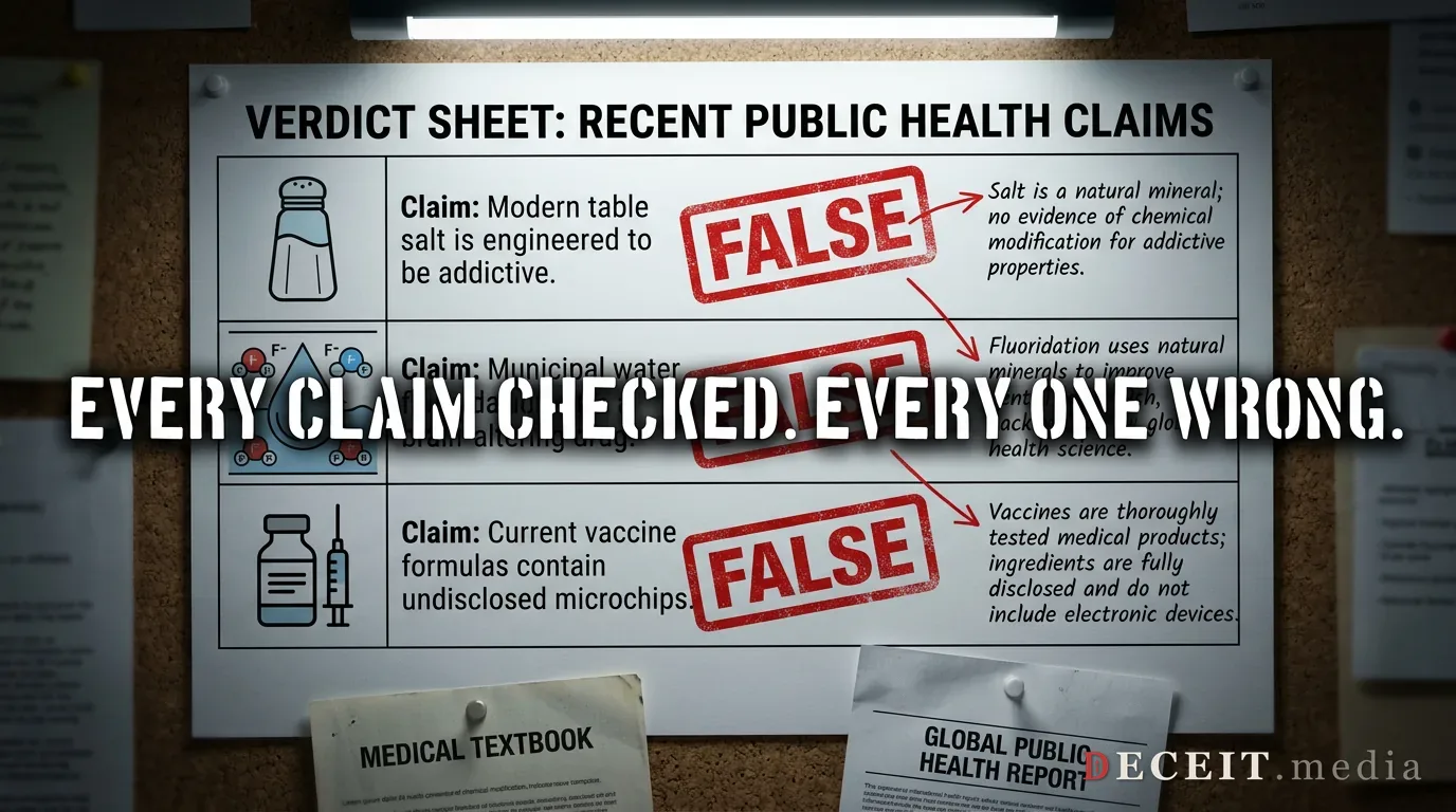 A fact-check verdict marking every investigated health claim false.